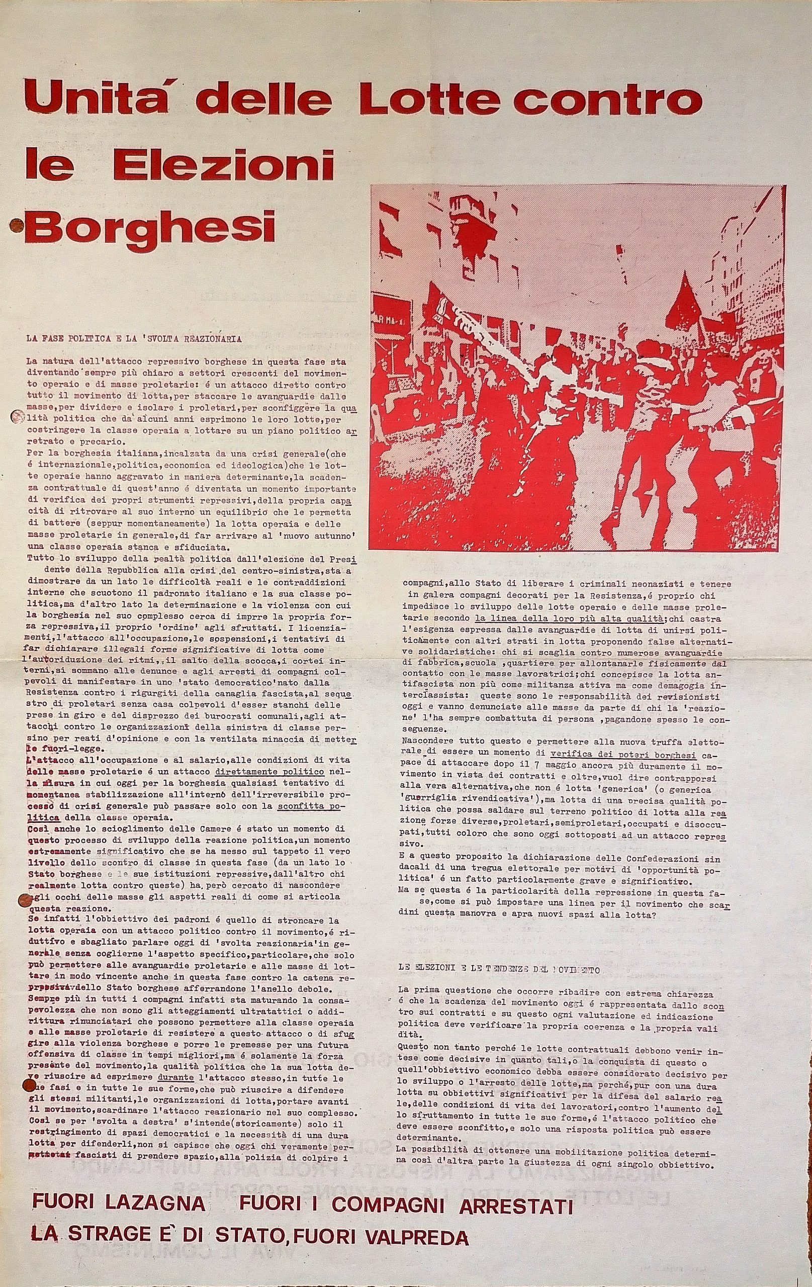 Unità delle Lotte contro le Elezioni Borghesi