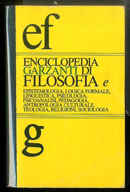 ENCICLOPEDIA GARZANTI DI FILOSOFIA - LS