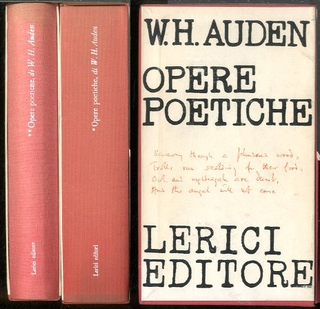 OPERE POETICHE DI W.H. AUDEN - DUE VOLUMI 1 ED …