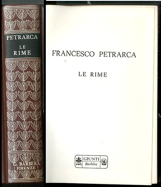 RIME ( LE ) FRANCESCO PETRARCA - LS