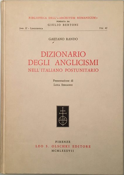 Dizionario degli anglicismi nell'italiano postunitario