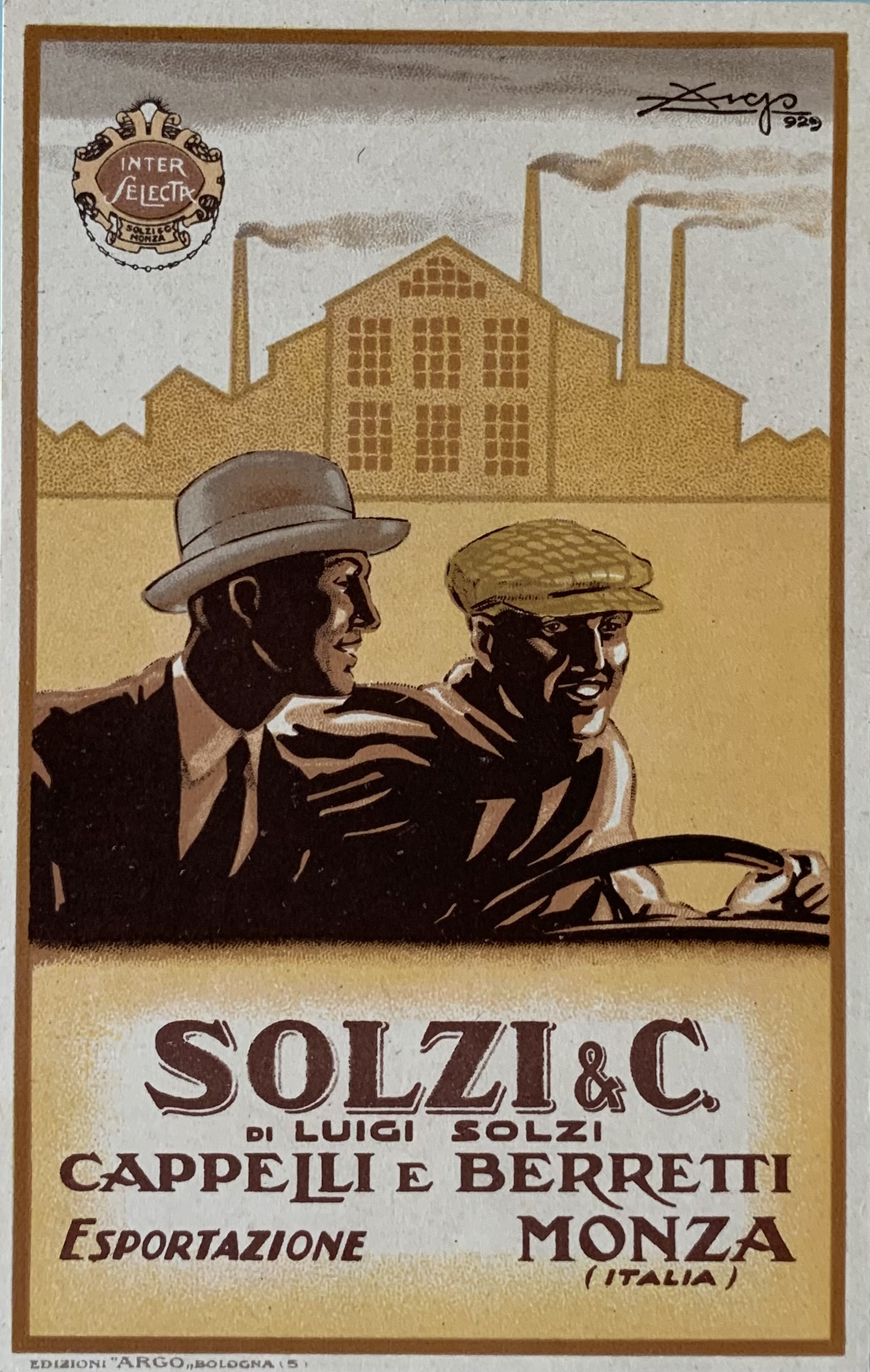 Cappelli e Berretti Solzi & C. Monza 1929