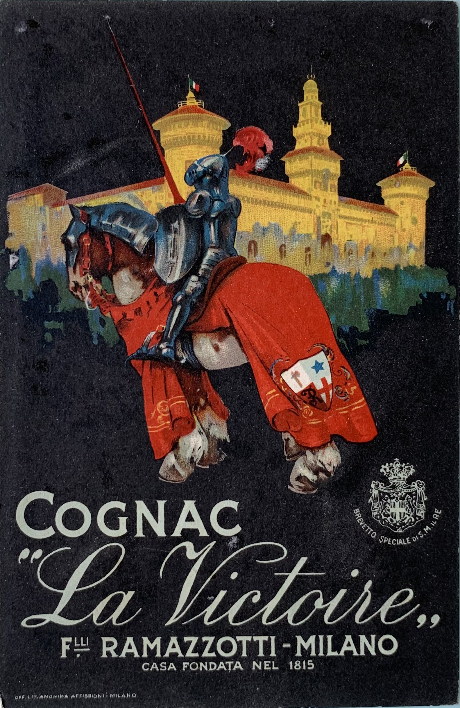 Cognac La Victoire Fratelli Ramazzotti Milano 1920