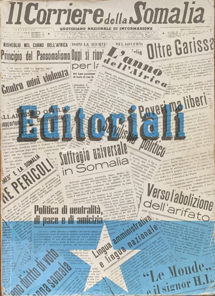 Editoriali de Il Corriere della Somalia 1956-1959