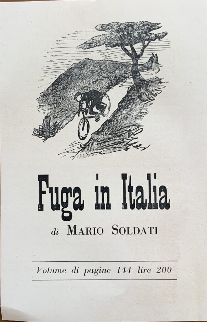 Foglietto pubblicitario per Fuga in Italia di Mario Soldati