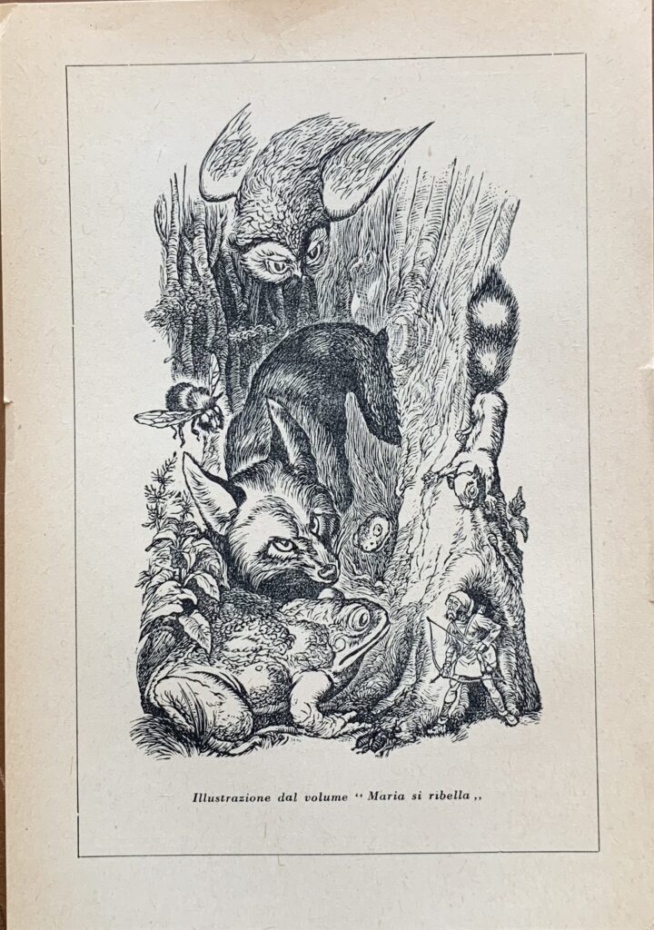 Foglietto pubblicitario per Maria si ribella di T. H. White