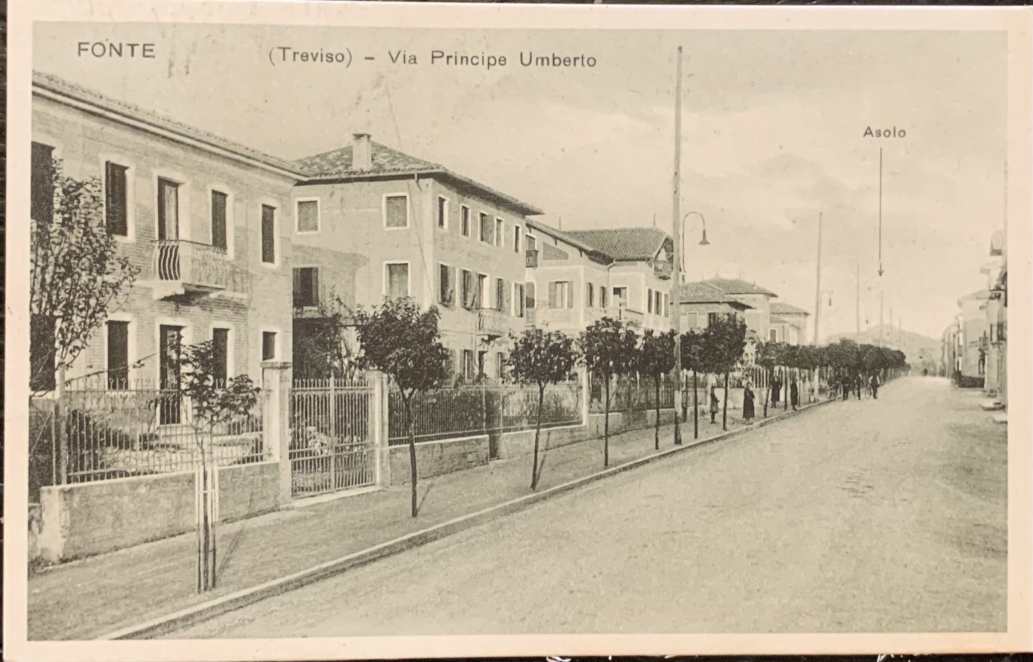 Fonte (Treviso). Via Principe Umberto 1931