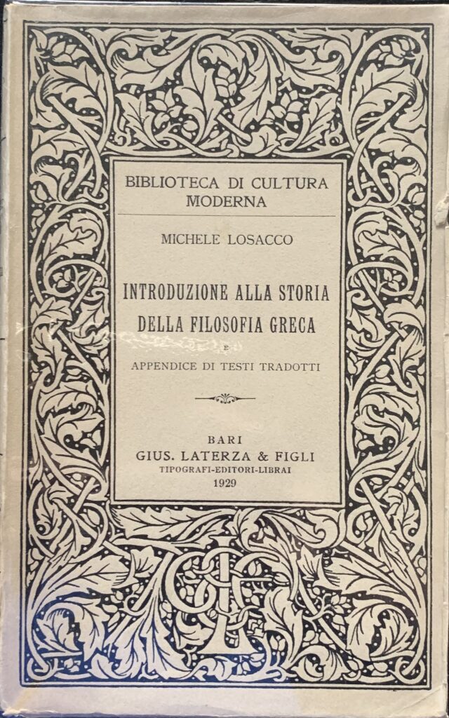 Introduzione alla storia della filosofia greca