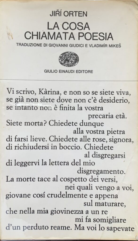 La cosa chiamata poesia