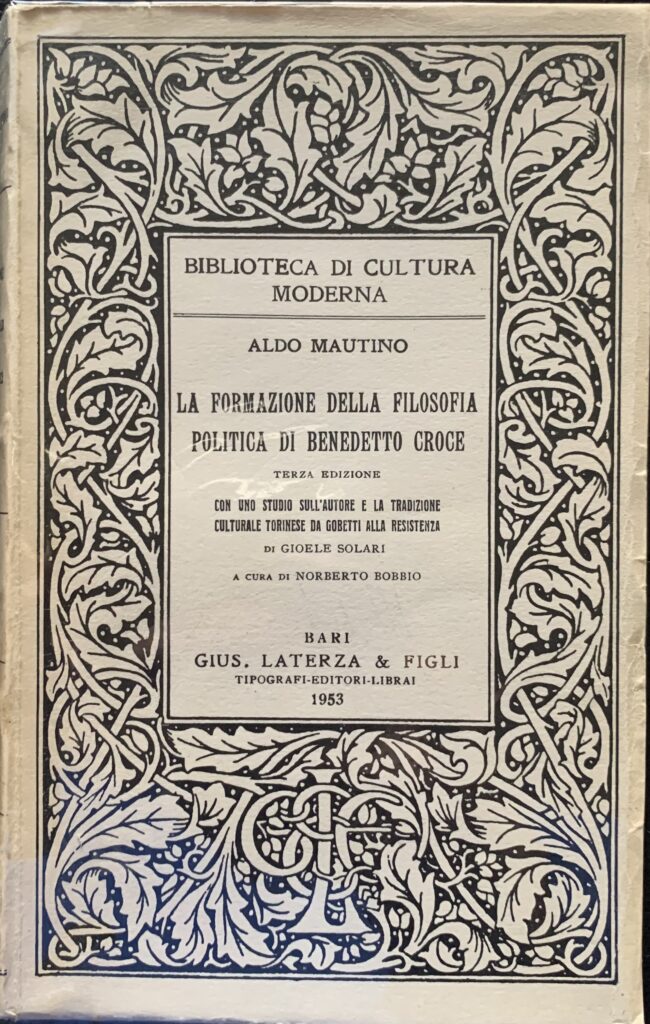 La formazione della filosofia politica di Benedetto Croce