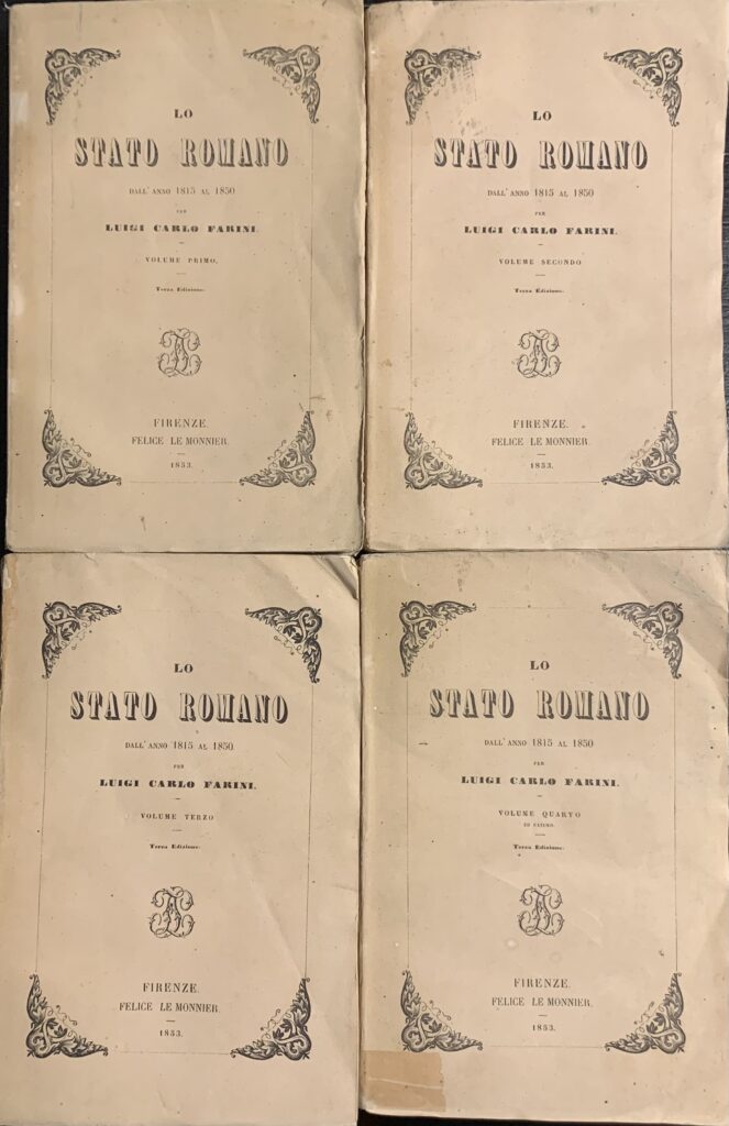 Lo Stato Romano dall'anno 1815 al 1850 / 4 volumi