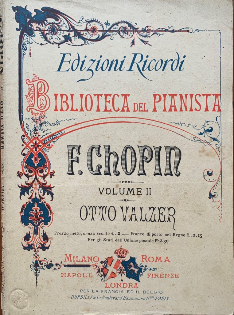 Otto valzer. Composizione per pianoforte