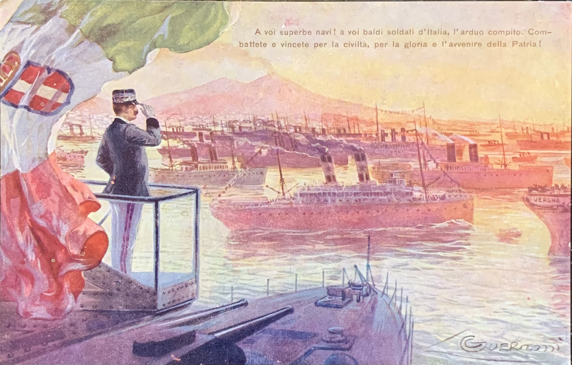 Prima Guerra Mondiale. A voi superbe navi! 1916 (Giovanni Guerzoni)
