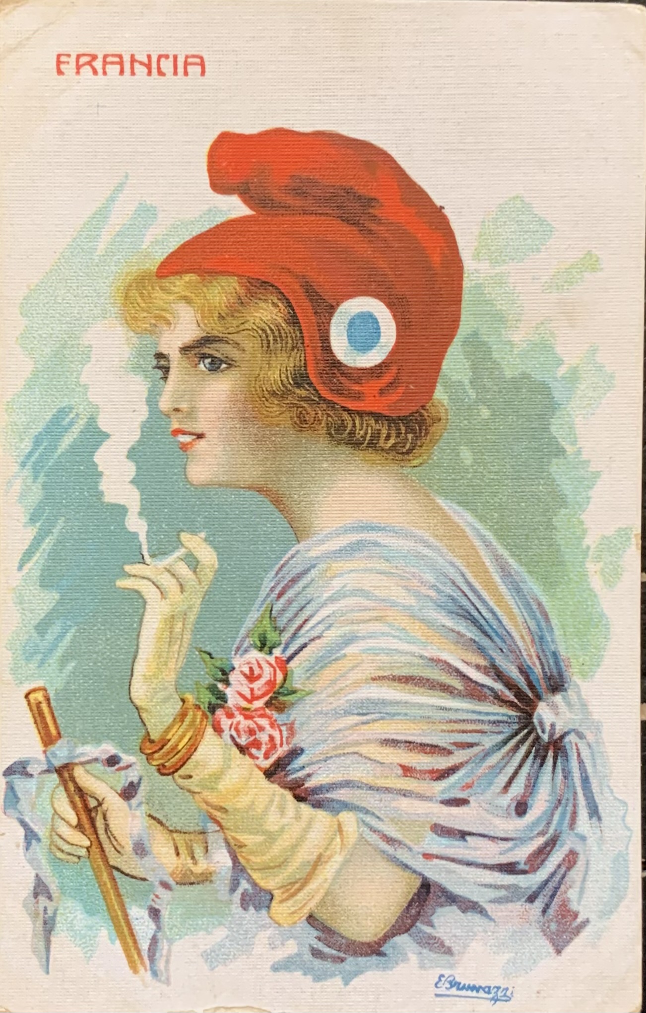 Prima Guerra Mondiale. Figura femminile Francia 1917 (E. Brunazzi)