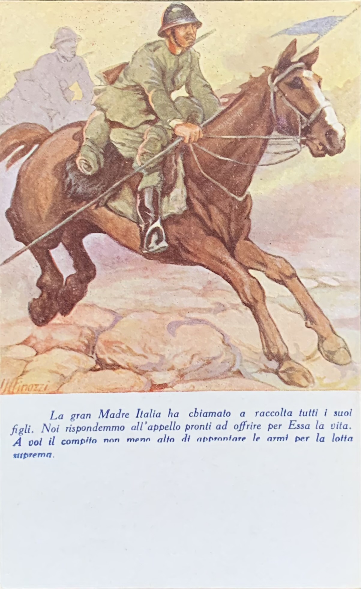 Prima Guerra Mondiale. La Madre Italia ha chiamato a raccolta …