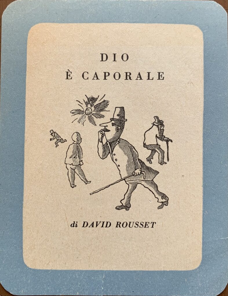 Santino pubblicitario per Dio Ã¨ caporale di David Rousset