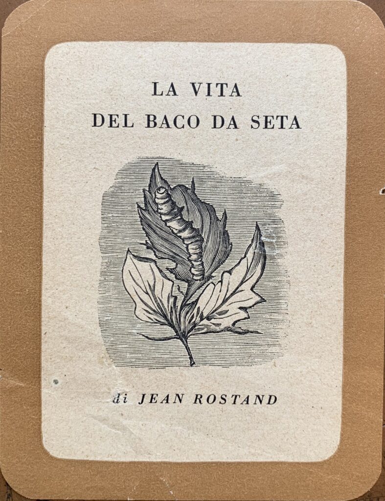 Santino pubblicitario per La vita del baco da seta di …