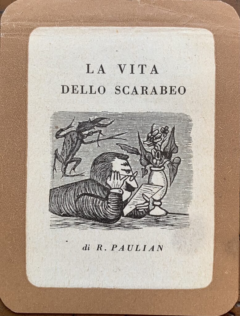 Santino pubblicitario per La vita dello scarabeo di R. Paulian