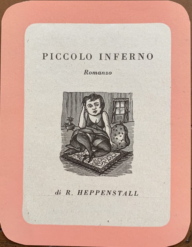 Santino pubblicitario per Piccolo inferno di R. Heppenstall