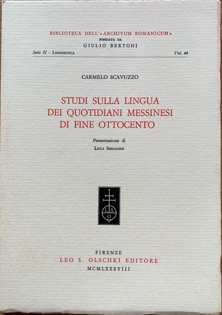 Studi sulla lingua dei quotidiani messinesi di fine Ottocento