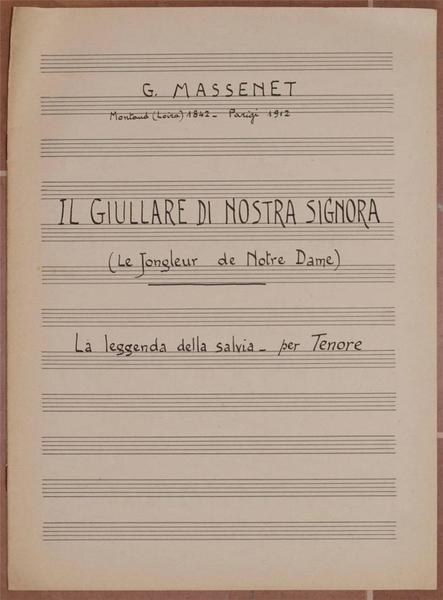 IL GIULLARE DI NOSTRA SIGNORA (LE JONGLEUR DE NOTRE DAME) …