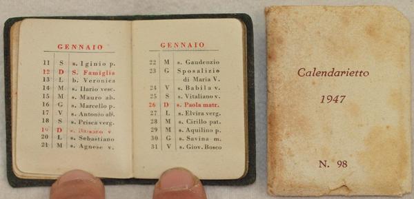 CALENDARIETTO 1947 N. 98