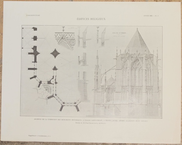 ARCHIVES DE LA COMMISSION DES MONUMENTS HISTORIQUES EGLISE SAINT URBAIN …