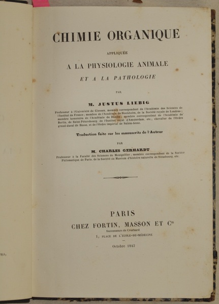 CHIMIE ORGANIQUE APPLIQUE A LA PHYSIOLOGIA ANIMALE ET A LA …