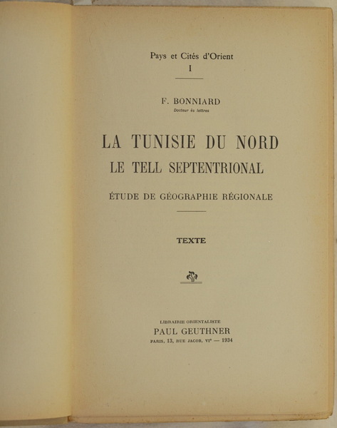 LA TUNISIE DU NORD LE TELL SEPTENTRIONAL ETUDE DE GEOGRAPHIE …