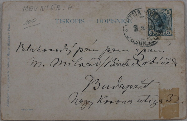CARTOLINA HENRI MEUNIER MNOHO STESTI DO NOVEHO ROKU A MNOHO …