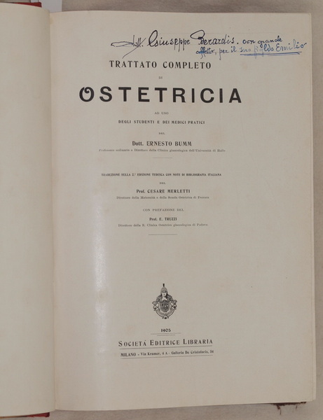 TRATTATO COMPLETO DI OSTETRICIA AD USO DEGLI STUDENTI E DEI …