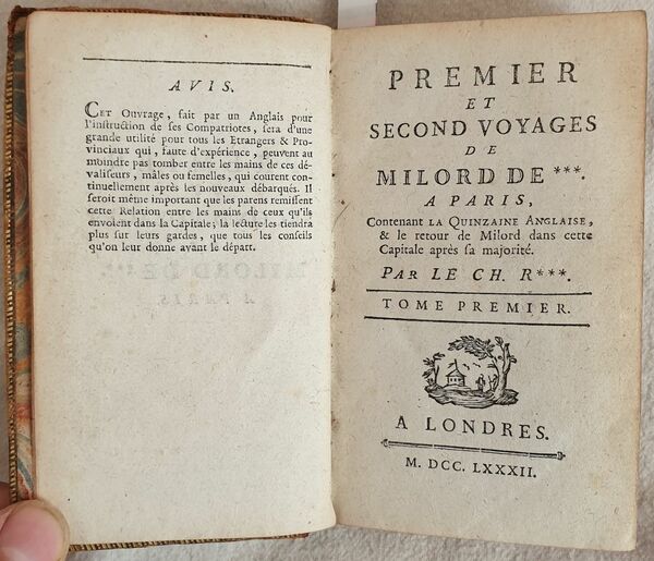 PREMIER ET SECOND VOYAGES DE MILORD DE.