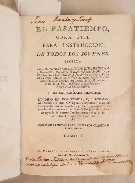 EL PASATIEMPO OBRA UTIL PARA INSTRUCCION DE TODOS LOS JOVENES …