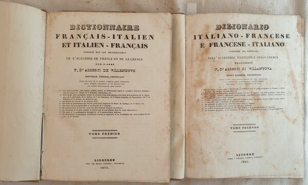 DICTIONNAIRE FRANCAIS ITALIEN ET ITALIEN FRANCAIS COMPOSEE SUR LES DICTIONNAIRES …