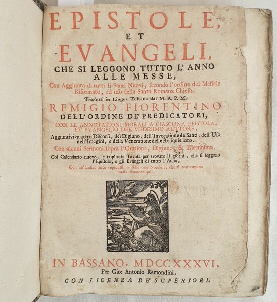 EPISTOLE ET EVANGELI CHE SI LEGGONO TUTTO L'ANNO ALLE MESSE