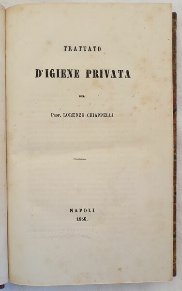 TRATTATO D'IGIENE PRIVATA