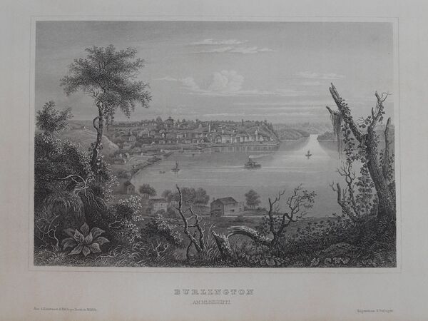 BURLINGTON AM MISSISSIPI Bibliograph instit. In Hildbh.