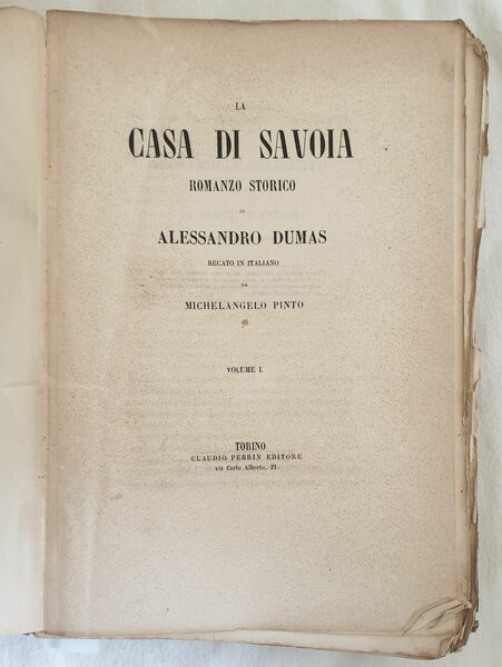 LA CASA DI SAVOIA ROMANZO STORICO