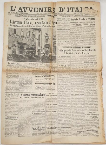 L'AVVENIRE D'ITALIA MARTEDI 1 GENNAIO 1935