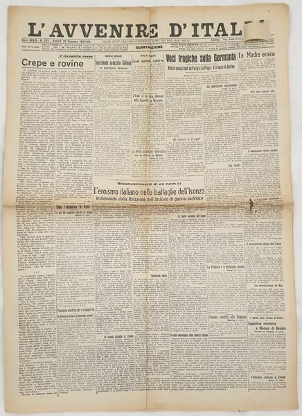 L'AVVENIRE D'ITALIA VENERDI 28 DICEMBRE 1934