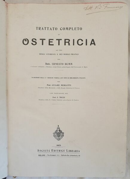 TRATTATO COMPLETO DI OSTETRICIA