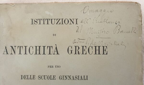 ISTITUZIONI DI ANTICHITA GRECHE PER USO DELLE SCUOLE GINNASIALI CON …