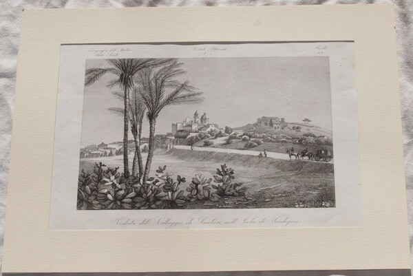 VEDUTA DEL VILLAGGIO DI SANLURI NELL'ISOLA DI SARDEGNA