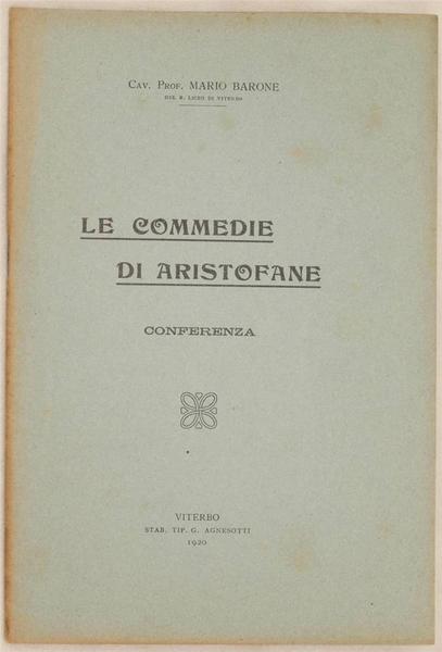 LE COMMEDIE DI ARISTOFANE CONFERENZA