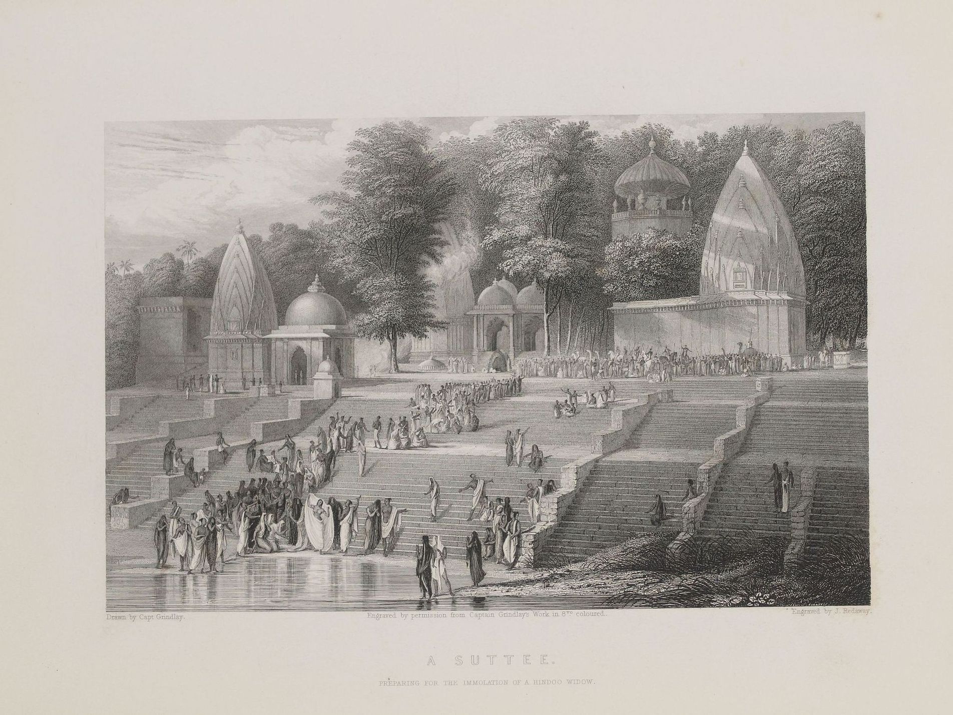 A SUTTEE PREPARING FOR THE IMMOLATION OF A HINDOO WIDOW