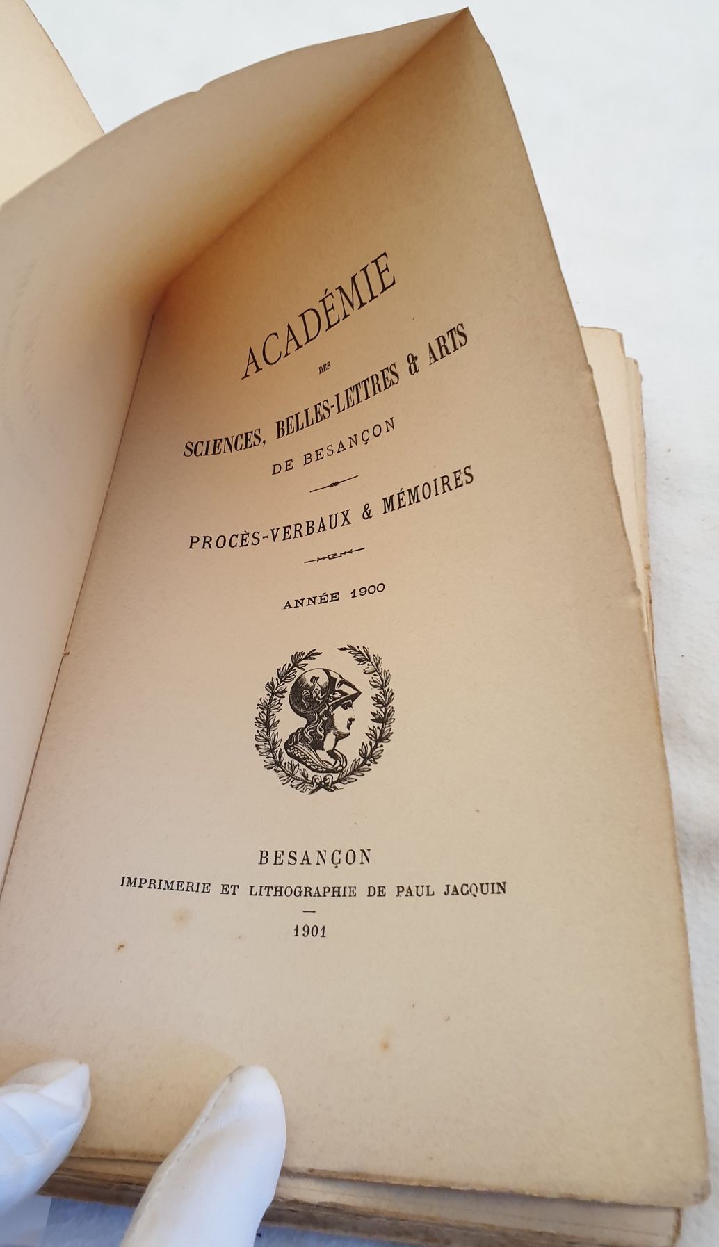 ACADEMIE DES SCIENCES BELLES LETTRES ET ARTS DE BEESANCON ANNEE …