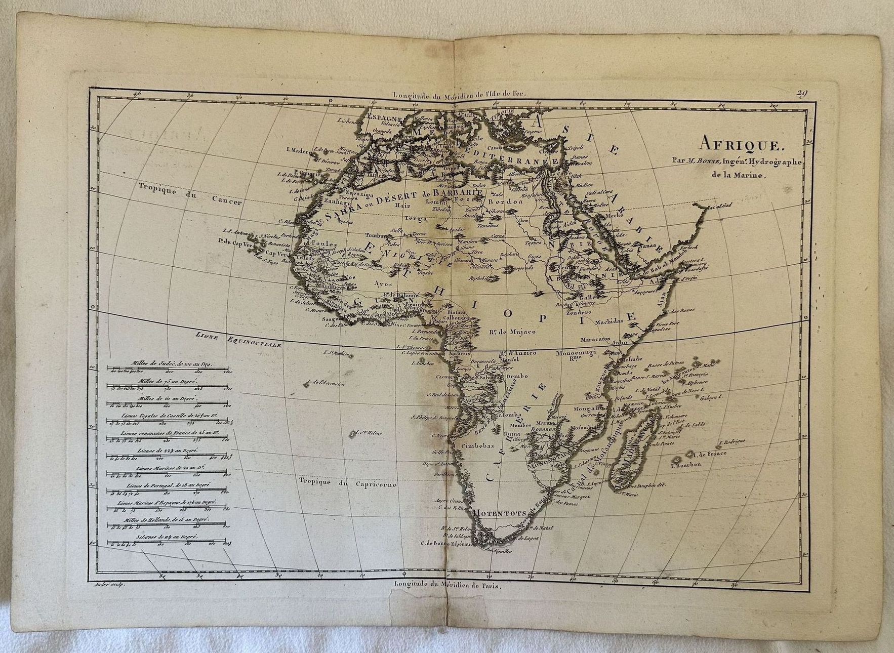 AFRIQUE PAR M. BONNE INGEN. HYDROGRAPHE DE LA MARINE