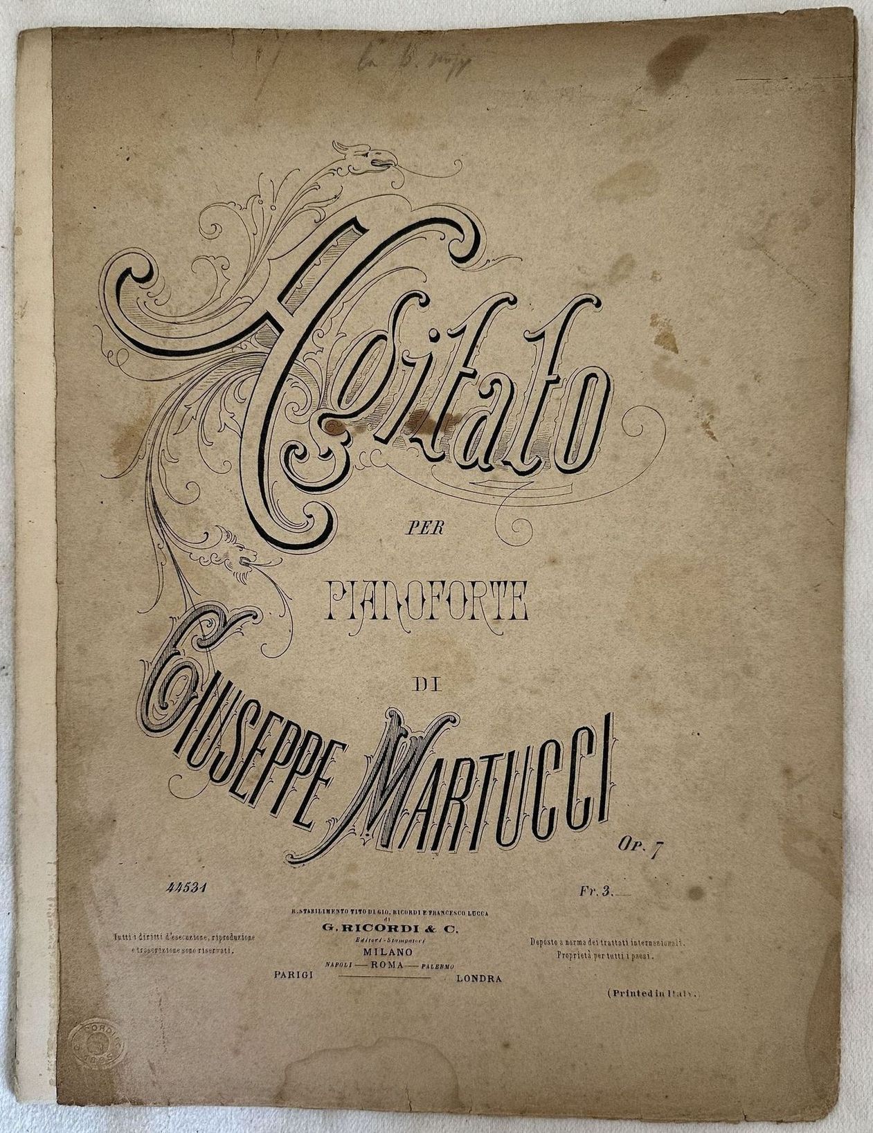 AGITATO PER PIANOFORTE