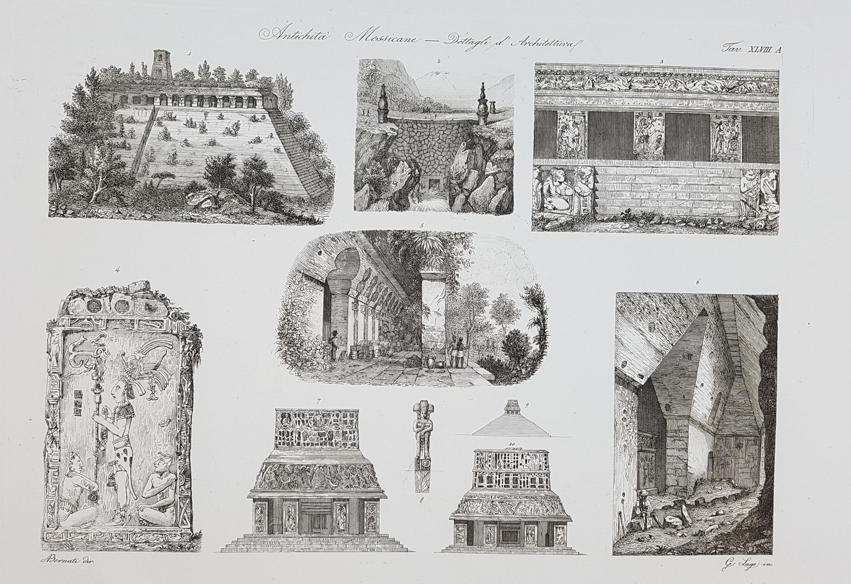ANTICHITA MESSICANE DETTAGLI DI ARCHITETTURA