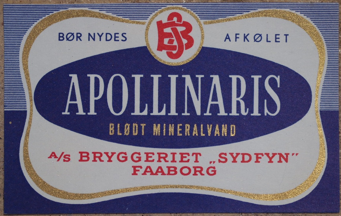 APOLLINARIS BLODT MINERALVAND A/S BRYGGERIET SYDFYN FAABORG